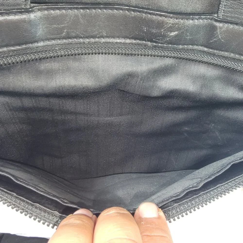 Tumi Alpha Slim Large Screen Portfolio Leather Briefcase Laptop 96111DH